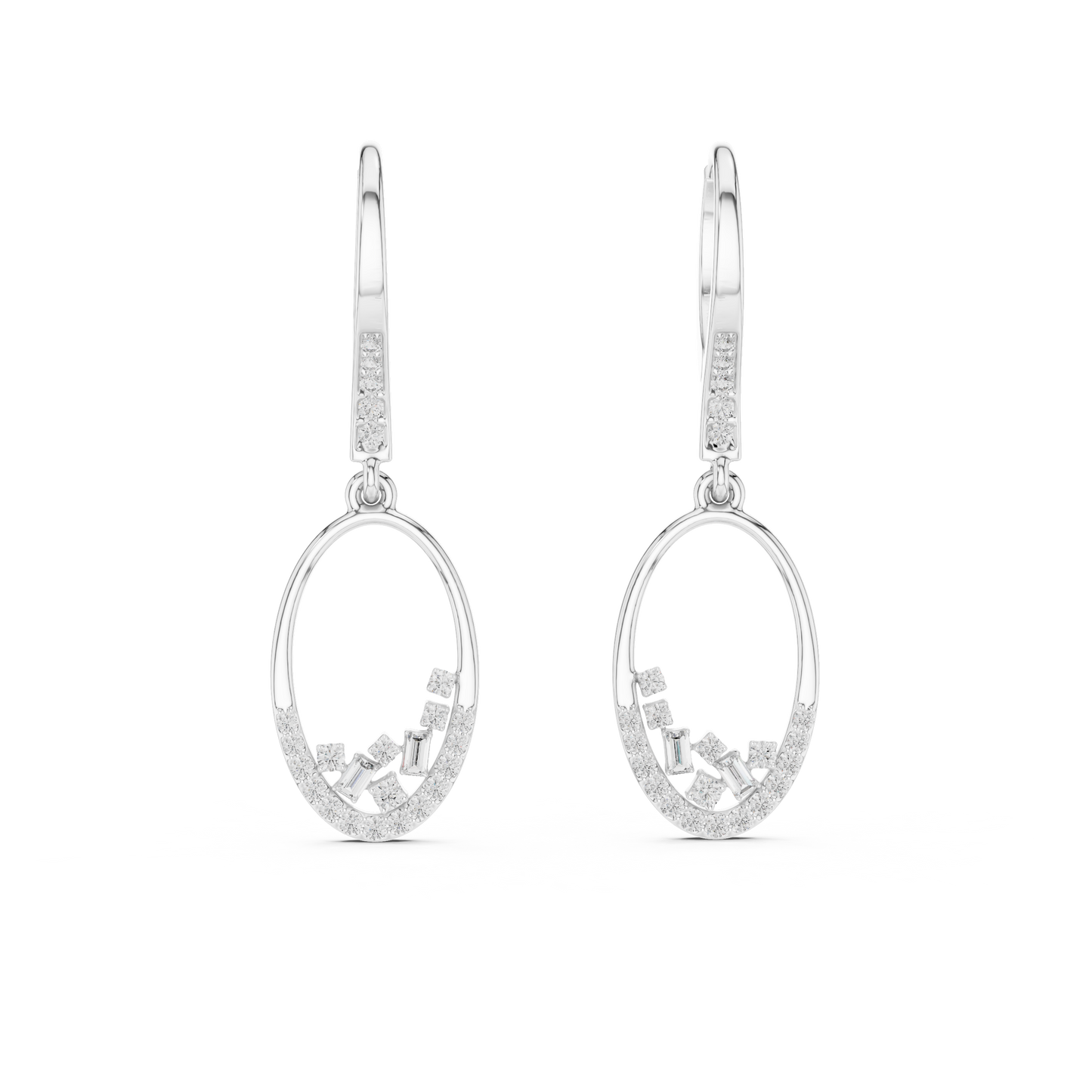 Round Diamond Hoop Earrings – Premium Jewelry