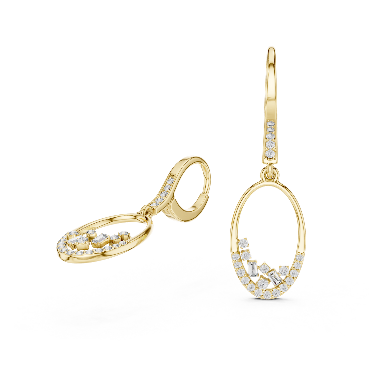 Round Diamond Hoop Earrings – Premium Jewelry