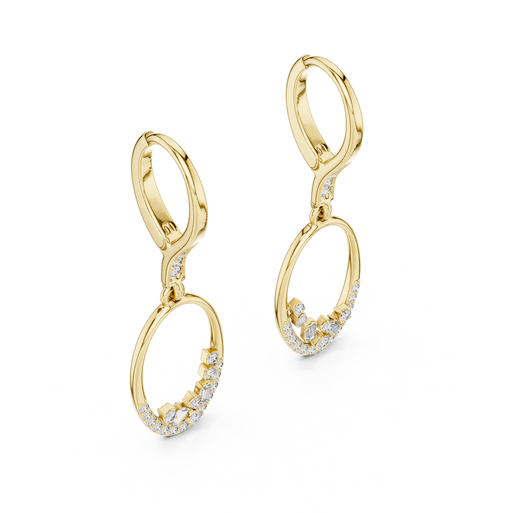 Round Diamond Hoop Earrings – Premium Jewelry