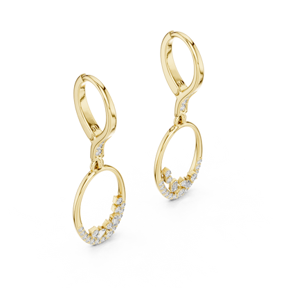 Round Diamond Hoop Earrings – Premium Jewelry