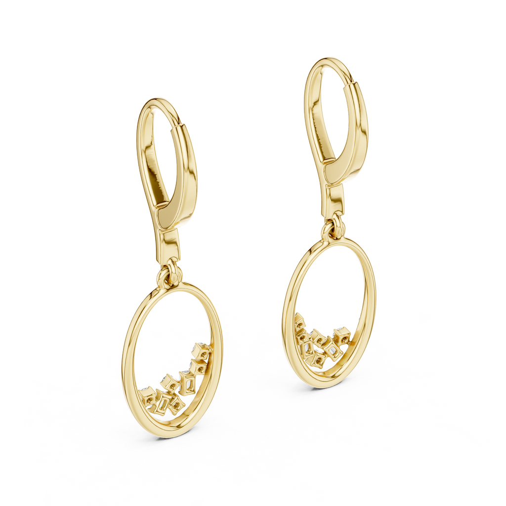 Round Diamond Hoop Earrings – Premium Jewelry