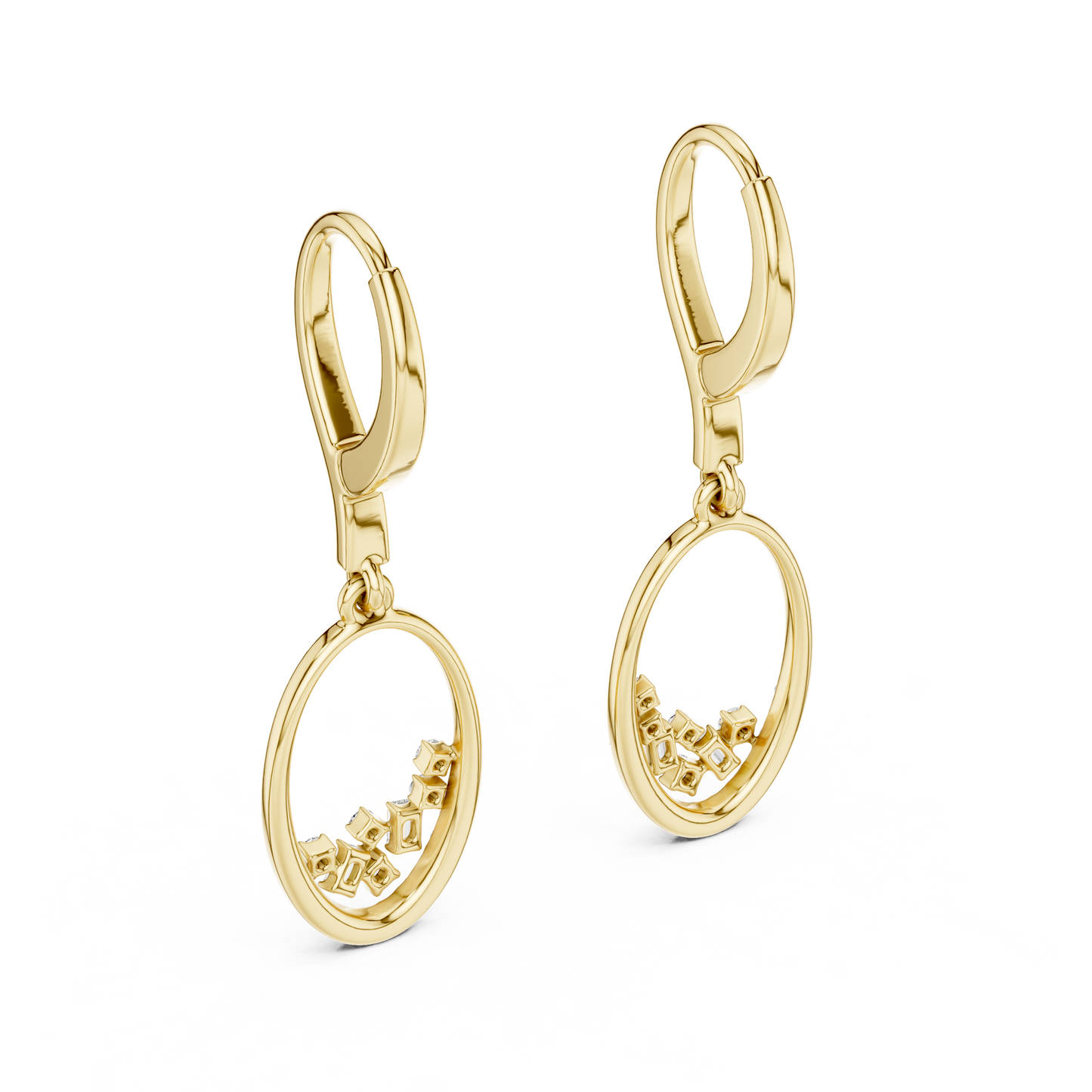 Round Diamond Hoop Earrings – Premium Jewelry