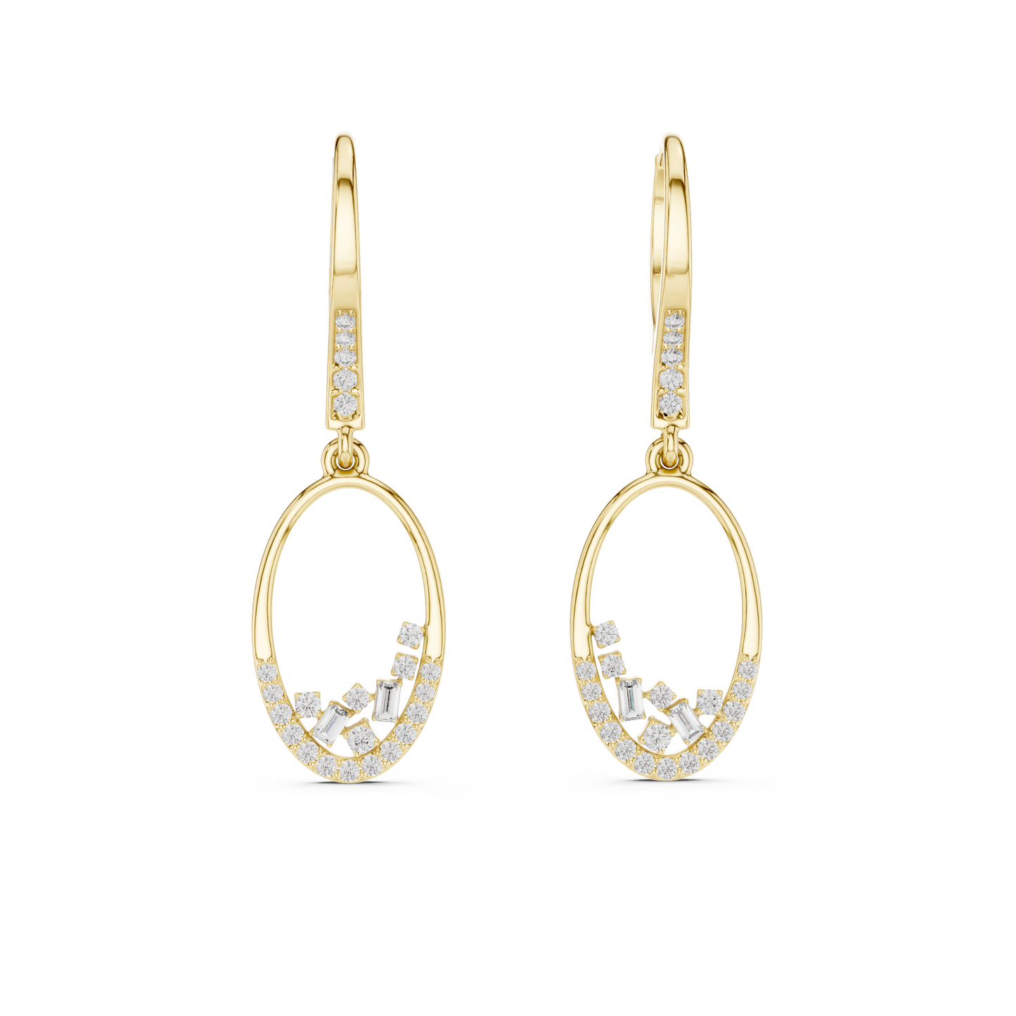 Round Diamond Hoop Earrings – Premium Jewelry