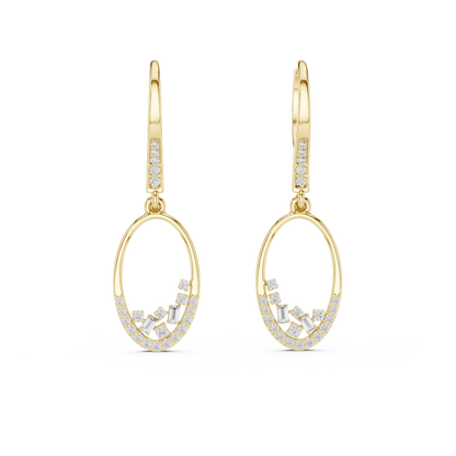 Round Diamond Hoop Earrings – Premium Jewelry