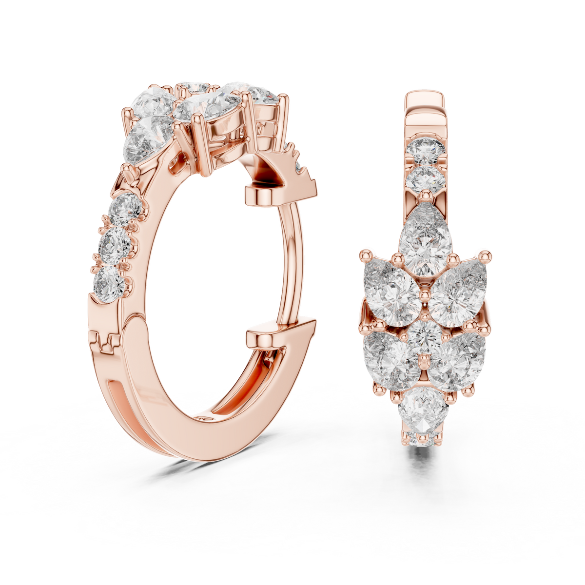 Designer Diamond Hoop Earrings – Luxury Style