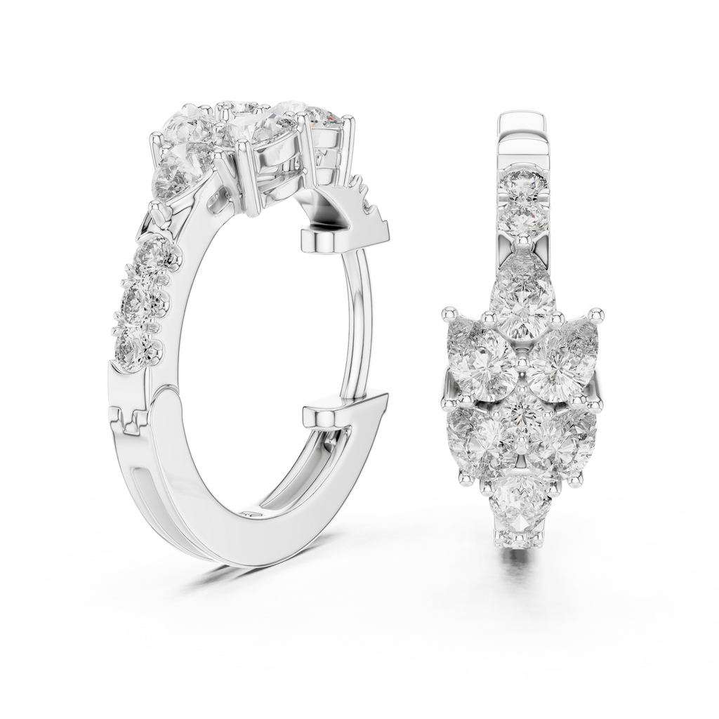 Designer Diamond Hoop Earrings – Luxury Style