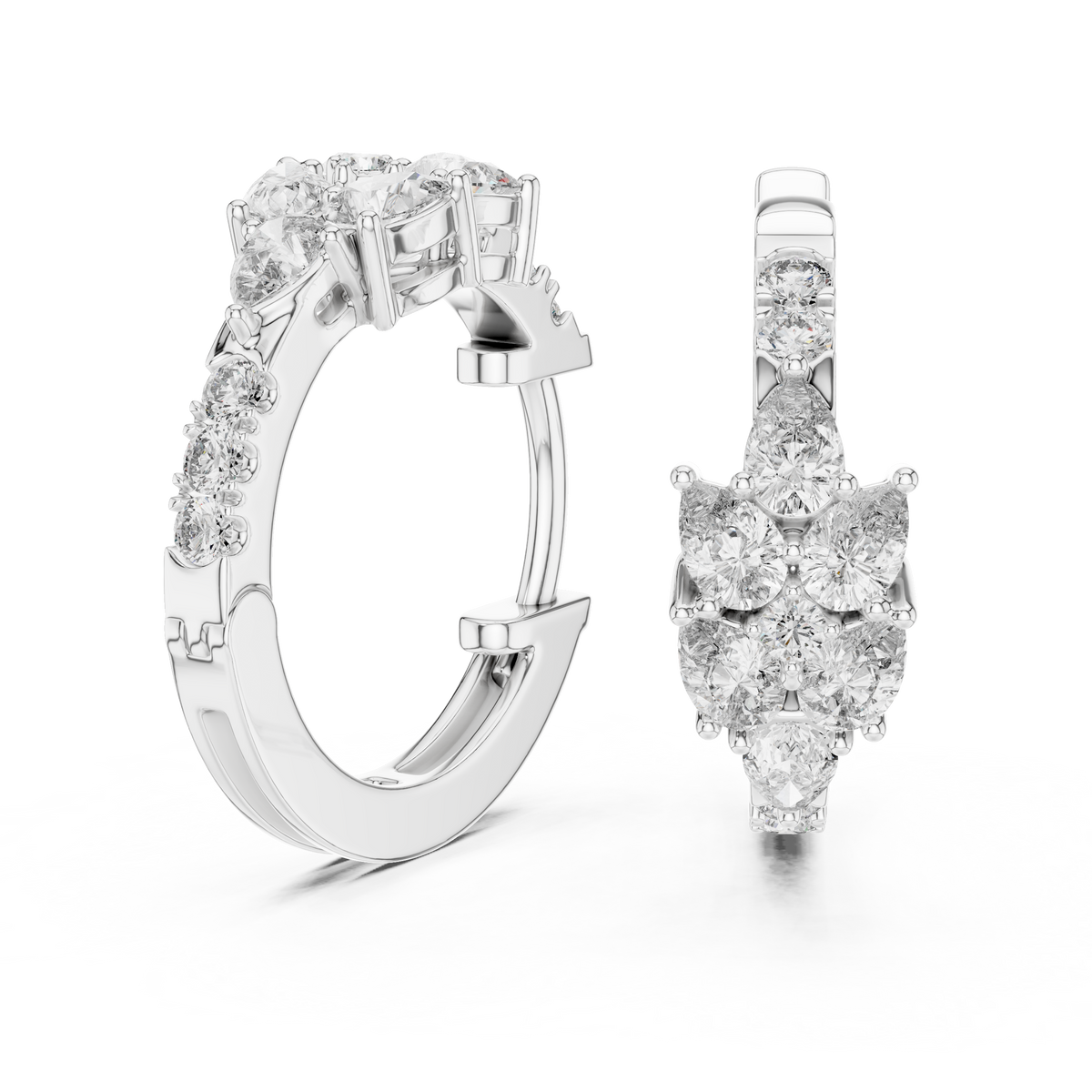 Designer Diamond Hoop Earrings – Luxury Style