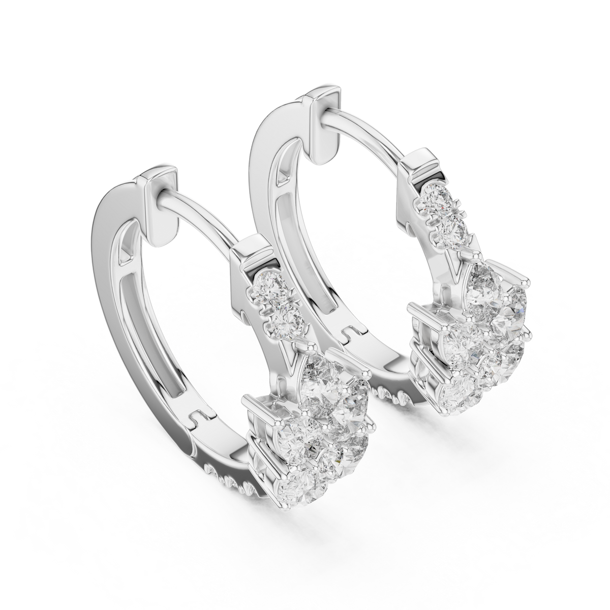 Designer Diamond Hoop Earrings – Luxury Style