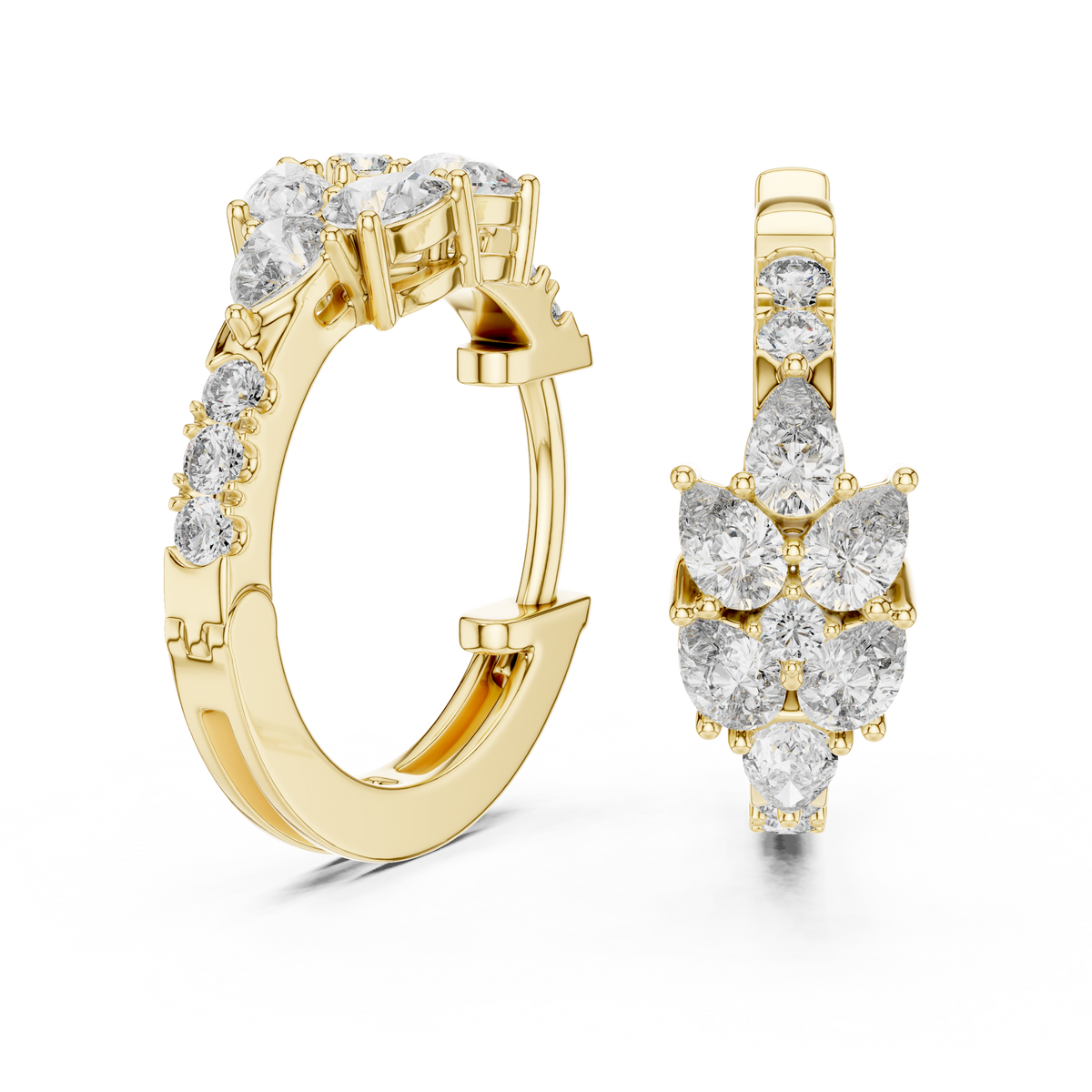 Designer Diamond Hoop Earrings – Luxury Style