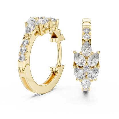 Designer Diamond Hoop Earrings – Luxury Style