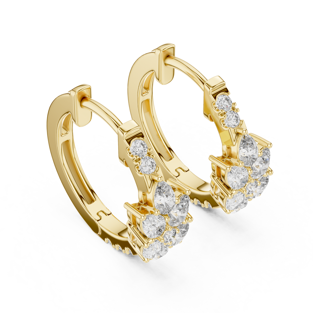 Designer Diamond Hoop Earrings – Luxury Style