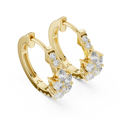 Designer Diamond Hoop Earrings – Luxury Style