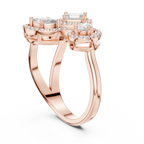 Elowen Trilogy Halo Lab Grown Diamond Ring