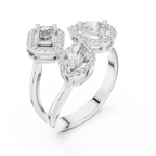 Elowen Trilogy Halo Lab Grown Diamond Ring