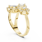 Elowen Trilogy Halo Lab Grown Diamond Ring