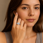 Ismera Braided Twist Halo Lab Grown Diamond Engagement Ring