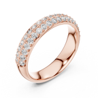 Two-Row Brilliant Diamond Band in a Seamless Scalloped Setting