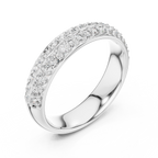 Two-Row Brilliant Diamond Band in a Seamless Scalloped Setting
