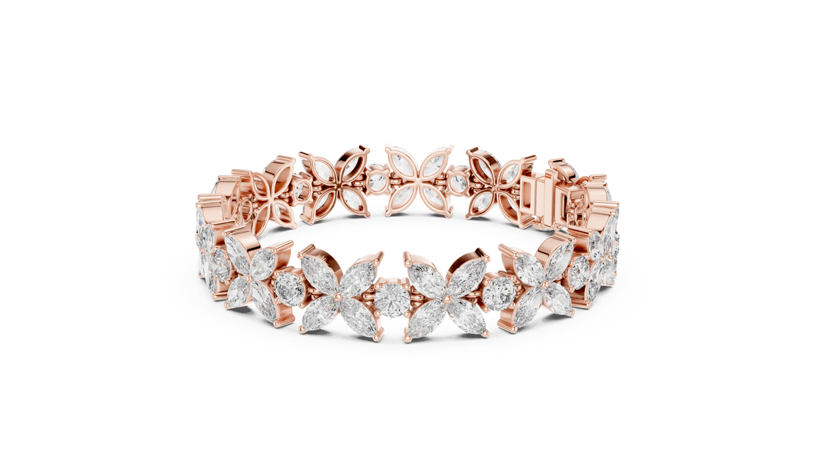 Luxury Flower Diamond Bracelet