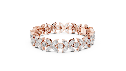 Luxury Flower Diamond Bracelet