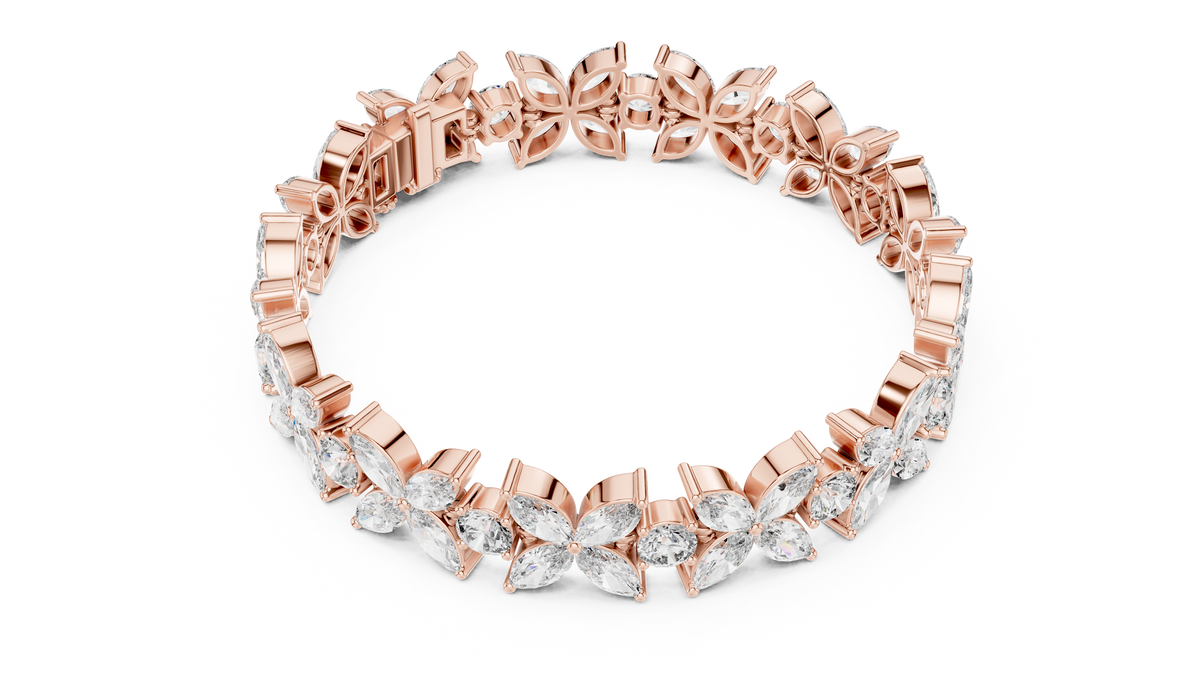 Luxury Flower Diamond Bracelet