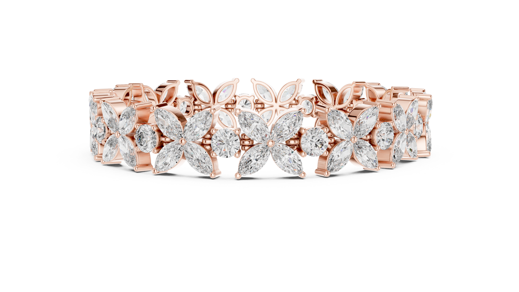 Luxury Flower Diamond Bracelet