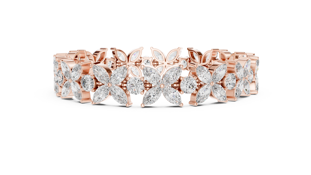 Luxury Flower Diamond Bracelet