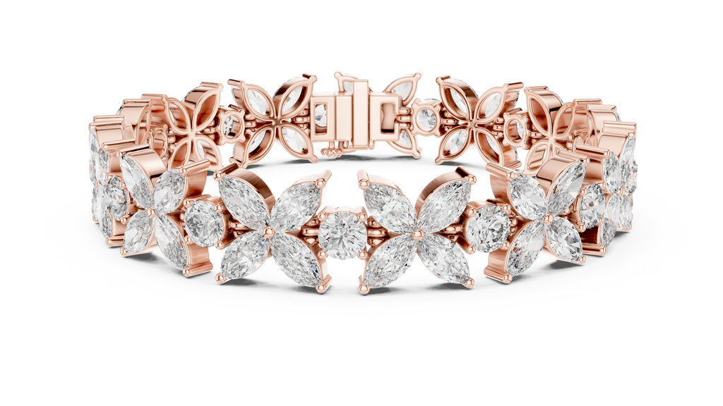 Luxury Flower Diamond Bracelet