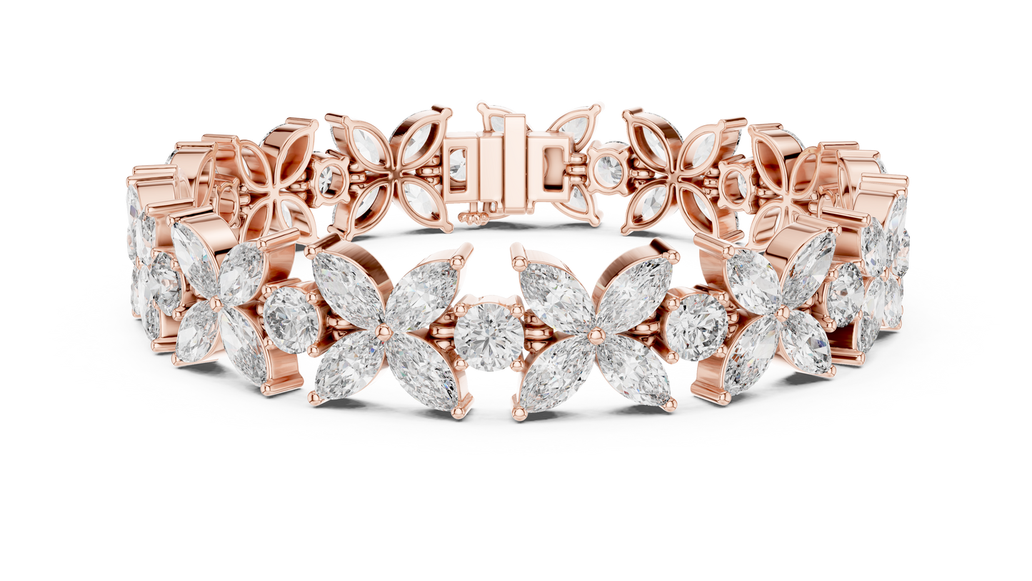 Luxury Flower Diamond Bracelet