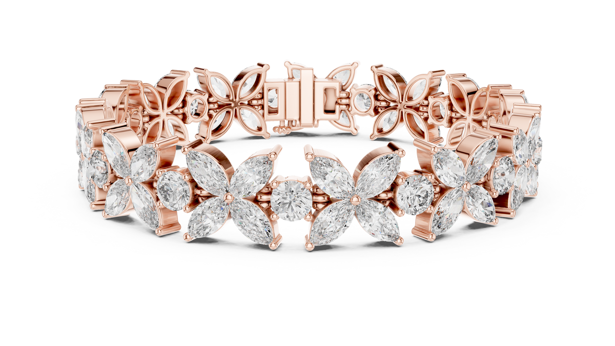 Luxury Flower Diamond Bracelet