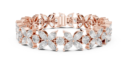 Luxury Flower Diamond Bracelet