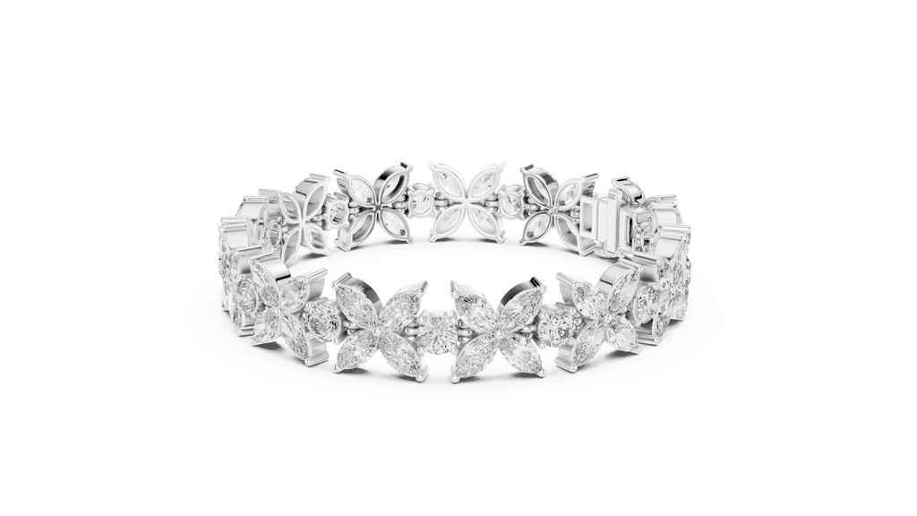 Luxury Flower Diamond Bracelet