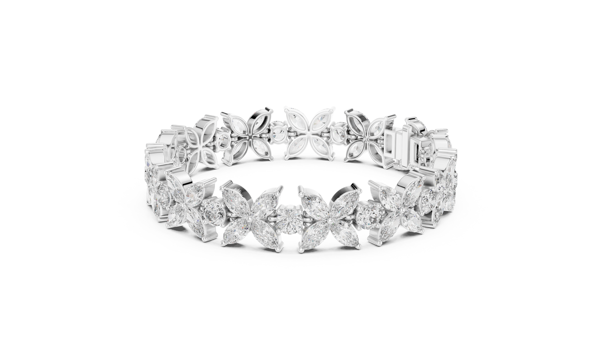Luxury Flower Diamond Bracelet