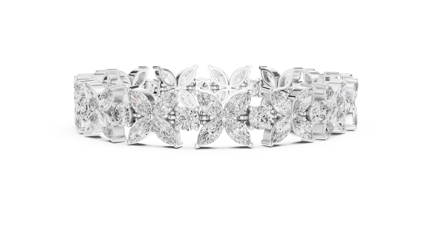Luxury Flower Diamond Bracelet