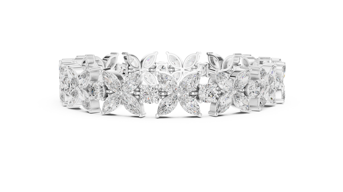 Luxury Flower Diamond Bracelet