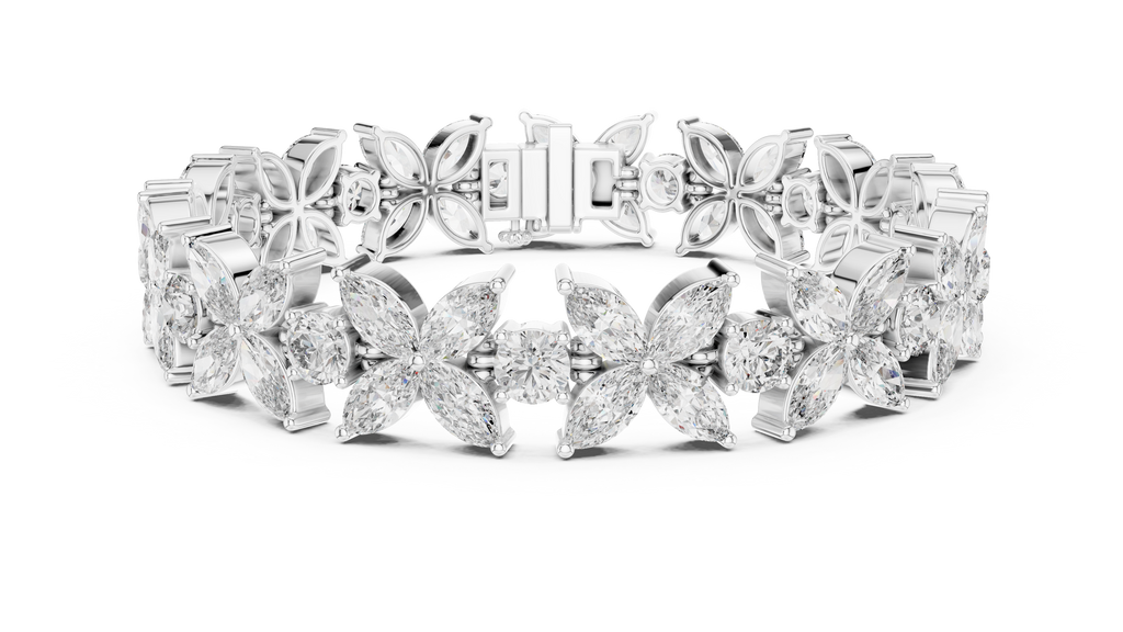 Luxury Flower Diamond Bracelet