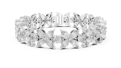 Luxury Flower Diamond Bracelet