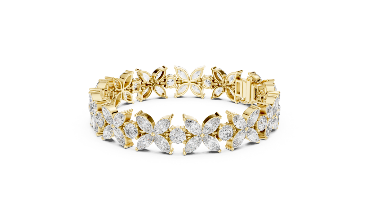Luxury Flower Diamond Bracelet
