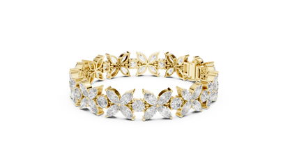 Luxury Flower Diamond Bracelet
