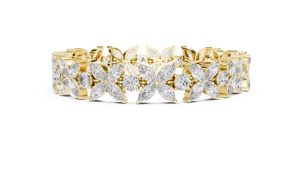 Luxury Flower Diamond Bracelet
