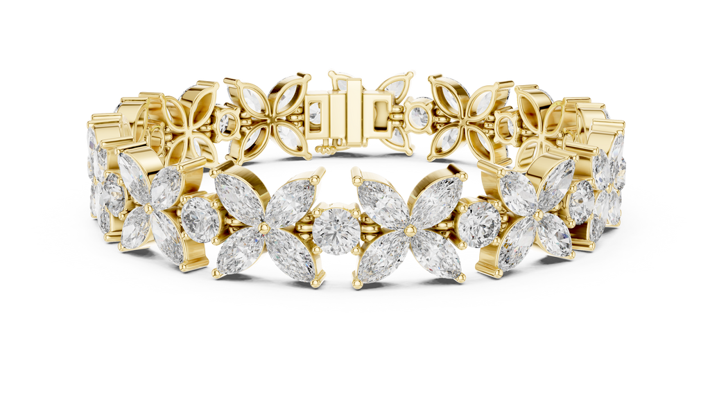 Luxury Flower Diamond Bracelet