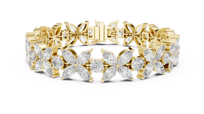 Luxury Flower Diamond Bracelet