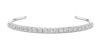 Round Cut Diamond Cuff Bracelet