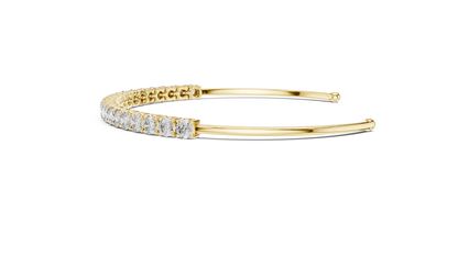 Round Cut Diamond Cuff Bracelet