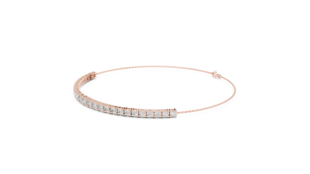 Minimalist Diamond Chain Bracelet
