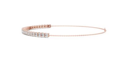 Minimalist Diamond Chain Bracelet