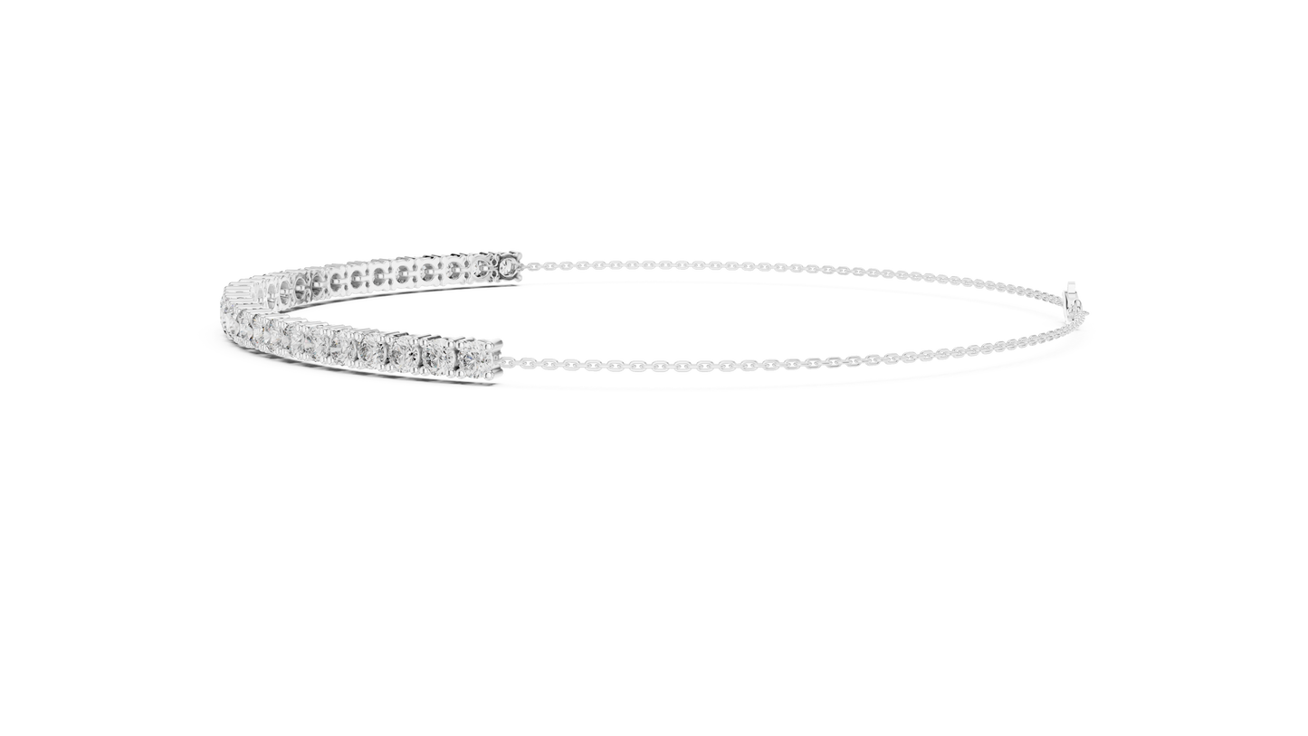 Minimalist Diamond Chain Bracelet
