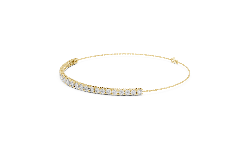 Minimalist Diamond Chain Bracelet