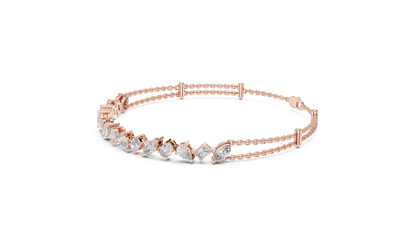 Multi Shape Diamond Chain Bracelet