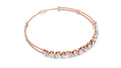 Multi Shape Diamond Chain Bracelet